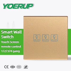 Tuya Smart Wall Switch WiFi Touch Panel 1 2 3 4 Gang Smart Life Remote Control Support Alice Google Home Alexa Smart Wall Switch
