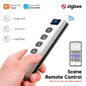 Tuya Smart Zigbee 2.4GHz Scene Switch Remote Control Wireless Dimming Freely Stick Battery Powered 23A