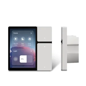 Tuya Wi-Fi 3.5 Inch Smart Control Panel 3-Gang Light Switch with Built-in IR Remote Control Smart Home Wall Panel