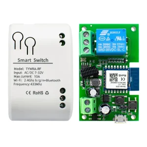 Tuya Wi Fi Smart Home Controller Module ABS Material Universal Use Wireless 7 32V 85 250V RF433 Remote Control Switch Garage
