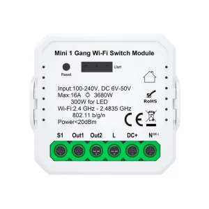 Tuya WiFi 1 Gang Switch Module Smart Light Relay RF Uart Voice Control Alexa Google Home DIY Breaker Dry Contact AC DC
