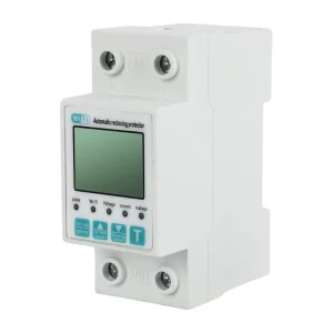 Tuya WiFi Smart 2P Single Phase 63A Circuit Breaker with Auto Reclosing Earth Leakage Over Under Voltage Protection Meter