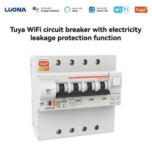 Tuya WiFi Smart Air Switch Leakage Current Protection Weekly Schedule Timing Family Device Electrical Safety Guard