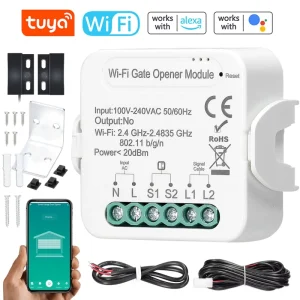 Tuya WiFi Smart Garage Door Opener Module ESP8685 with Sensor App Remote Control Automatic Gate Switch for Alexa Google