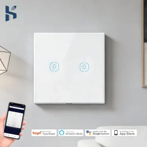 Tuya WiFi Smart Touch Switch No Neutral Wire Required Capacitor Free Glass Panel Wall Light Switch Remote APP Control