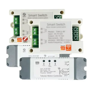 Tuya WiFi/Zigbee Smart DC Motor Forward and Reverse Controller Electric Actuator 12V/220V Mobile Remote Switch
