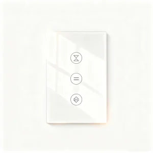 Tuya WiFi Zigbee Touch Switch US Standard Curtain Blind Roller Shutter Switch Glass Panel for Smart Home Office