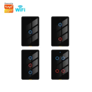 Tuya WiFi with 433 Neutral Wire Smart Switch Touch Panel APP Voice Remote Control Timing Countdown US Standard 1/2/3/4/6 Gang