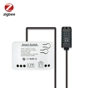 Tuya Zigbee Switch Module 1CH AC DC 7 32V AC 85 250V Smart Switch Works Voice Control with Temperature and Humidity Sensor