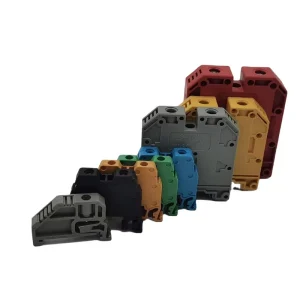 Type 2.5mm Copper Wire Terminal Block with Brass Contact Screw Connection Nylon Fire Proof 750V 24A Industrial Use