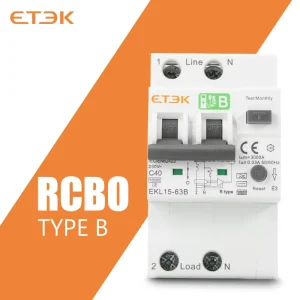 Type B EKL5-63B RCBO Over Current Earth Leakage Protection Circuit Breakers in Stock