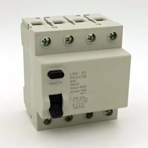 Type B RCCB Circuit Breaker 4P 400V 32A 30mA Copper Plastic Leakage Residual Current Action Protection LS3-63 6000KA
