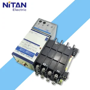 Type Dual Power Automatic Transfer Switch TBBQ3-400A 4-Pole Three Phase 25KA Breaking Capacity 500A Industrial Power PC