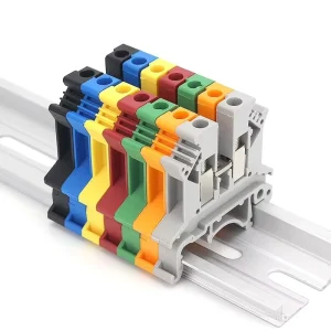 UK 25-35N Din Rail Feed-through Terminal Block Pure Copper Nickel Plated Screw 25-35mm 100-125A Wire Connector Electrical