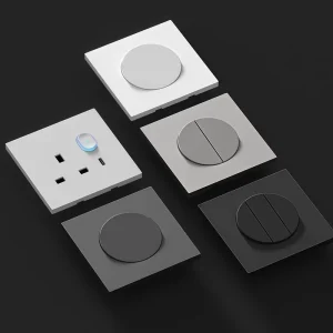 UK Standard Wood Grain Smart Life 10A PC Material Household Electrical Light 1/2/3/4 Gang Push Button 250V Wall Switches