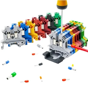 UK10N Universal Automotive Din Rail Terminal Block 0.5 10mm2 Combined Screw Terminal Wire Connector 800V 76A
