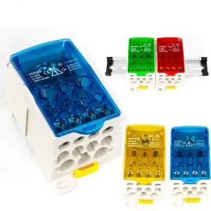 UKK400 Din Rail Terminal Block One in Multiple Out Wire Terminal Distribution Box Universal Wire Connector Unipolar Wiring Box