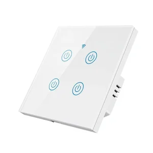US Australian Standard Easy Connect WiFi Smart 10A 240V Touch Switch Tempered Glass IPX7 Waterproof Voice Control Single Live