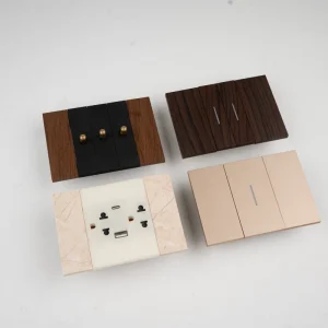 US Standard Double Pole Wall Switch Two Tone Contrast Panel Child Safety Shutter 118 Type Smart Home Lighting Control