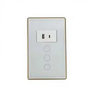US WIFI Switch Tempered Glass Smart Home Touch Smart Switch 10A USB No Neutral Wire APP Remote Control Wall Switch Google Alexa