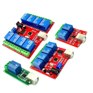 USB Relay Control Switch 5V 12V 24V Programmable Intelligent ICs Controller for Smart Home 1 2 4 8 Channel PC Switchable