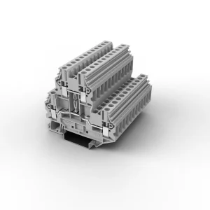 UT 4 2 Level DIN Rail Mounting Feed Through Screw Terminal Block