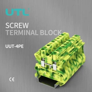 UUT-4PE 4mm Feed through Ground Din Rail Terminal Block for Automotive Wire Connector Contact