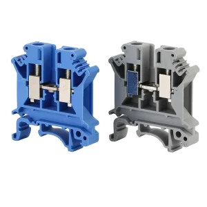 Uk2.5B Din Rail Mount Terminal Block Screw Type Wire Connector Modular Wiring Strip for Control Panel Wiring Assembly
