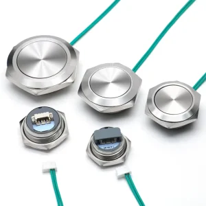 Ultra Short Metal Push Button Switch With Wire Mini Stroke Momentary Tact Switch 12/16/19/22/25/30mm