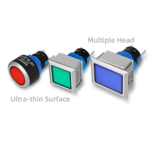 Ultra-thin Rectangular Push Button Switch Momentary Latching Circular Square Push Button Switches Customizable