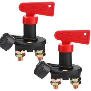 Universal 12V 24V 100A Battery Isolator Power Disconnect Switch Rotary Kill Cut Off Plastic Material for Auto Truck Boat