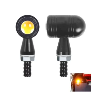 Universal 12V Motorcycle Turn Signal Light Amber Mini LED Lamp Blinker Indicator Tail Light for Car LED License Plate Light