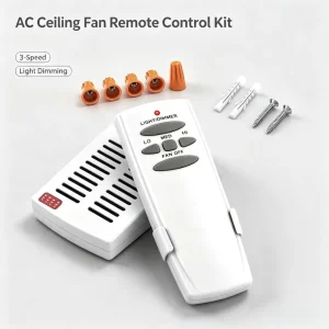 Universal 3 Speed Ceiling Fan Control Full Range Light Dimmer Wireless Replacement Remote Switch for Most Ceiling Fan Brands