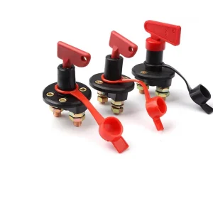 Universal 300A Auto Battery Disconnect Car Switch 100A M10 M8 Master Power Rotary Switch Removable Key for Boats Made Plastic