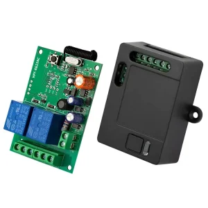 Universal 315/433 MHz 10A Wireless RF Receiver Relay Switch Remote Control Automatic Home Automation for Garage Door Light Motor