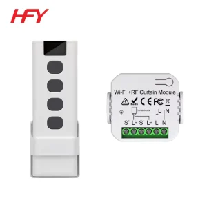 Universal 315/433.92MHz Mini WiFi RF Plastic Curtain Switch Module 100M Range 4-Button Wireless Remote Controller Smart Home LED