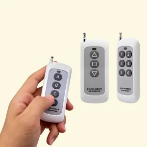 Universal RF 433MHz Remote Control 6 Way Digital Buttons Grey Panel Telescopic Antenna Wireless Transmitter for Industrial Winch