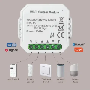 Universal Smart Home for Tuya WiFi RF Remote Control Wall Switch for Curtains Blinds Roller Shutter and Garage Door Switch