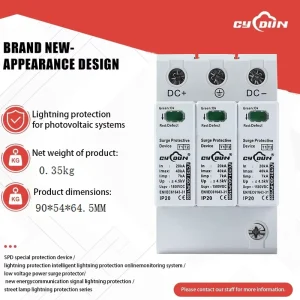 Universal Voltage Industrial Surge Protector 1500V 40kA 3P T2 Copper Solar System Household Distribution Box Lightning SPD