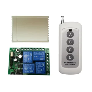 Universal Wireless Remote Control Switch DC 12V 4CH Relay Receiver Module RF Remote 433 Mhz Transmitter Automatic Home