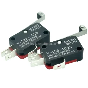 V-156-1c25 Micro Switch KW7-2 KW7 Copper Point With Wheel Lever 5A 250V V-156-1C25 Limit Switch