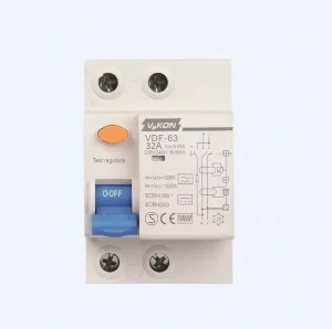 VDF 63 Type B Residual Current Circuit Breaker RCCB 10KA 30mA 100mA 300mA for EV Chargers