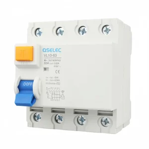 VL10 RCCB RCD 4P 32A 63A 10mA 30mA 6KA 230V Differential Circuit Breaker AC