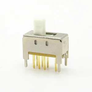 Vertical Mini Toggle Plastic Au Plated 2 Row 3 Way 0.5A 30V DC 10,000 Cycles Slide Switch for Household Appliances Electronic