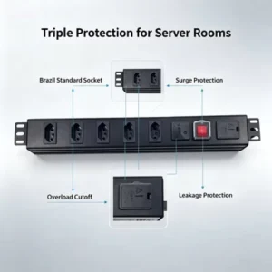 Vertical Rack PDU Power Distribution Unit 24 Way IEC C13 C19 Outlets 32A High Density Power Strip for Server Racks Space Saving