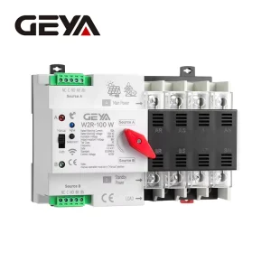 W2R WIFI Din Rail Modular Wifi Smart Changeover Switches PC Type Three Phase 4P Dual Power Automatic Transfer Switching ATS