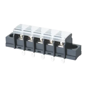 WANJIE WJ48HM High Feet 9.5mm Pitch 300V 20A 22-12AWG With Fixing Screw on Both Side Barrier Terminal Block With Cover