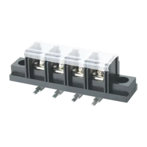WANJIE WJ78R Angled 13.0mm Pitch 600V 40A 18-10AWG With Fixing Screw on Both Side Barrier Terminal Block With Cover