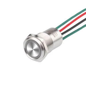 WD16mm 15A 1NO Stainless Steel Push button Switch Self locking instantaneous Ring LED Home Appliance Waterproof IP68