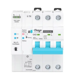 WIFI Metering 63A 3P Miniature Circuit Breaker (Mcb) Smart Home Remote Control Automatic Wireless Recloser Switch